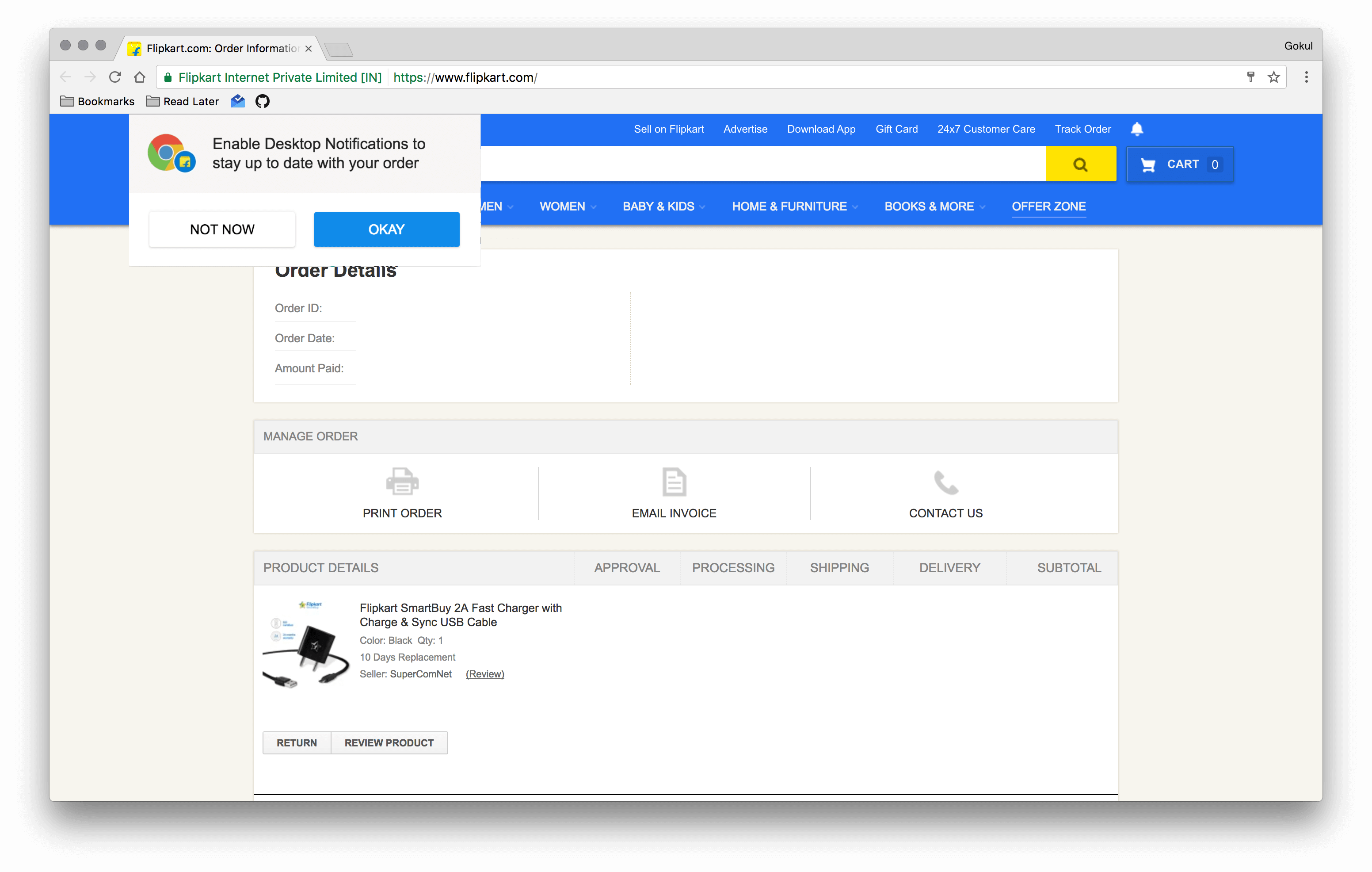 Flipkart Website